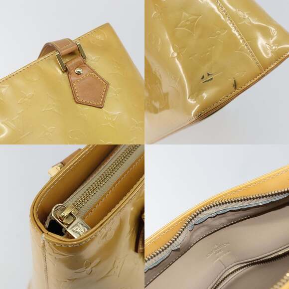 LOUIS VUITTON Monogram Vernis Houston Hand Bag Beige M91004 - Picture 11 of 13